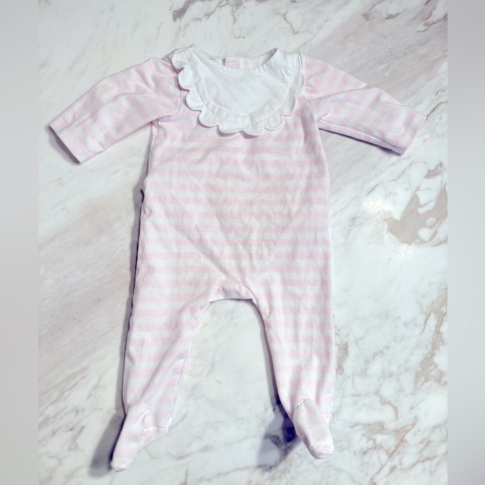 Jacadi Paris baby girl striped sleeper